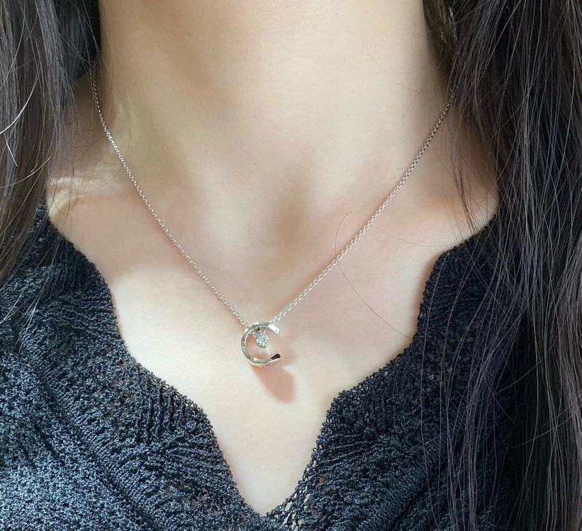 18k 도금 샤넬 코코 목걸이 실버, 골드 이미지