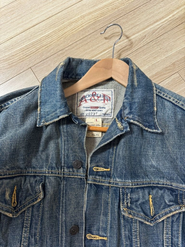 네고가능)미국구매 아베크롬비 abercrombie 데님자켓 청자켓L 이미지