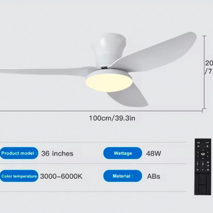 [미개봉 새상품] 36인치 LED 일체형 천장 실링팬 조명 (리모컨 포함) 이미지