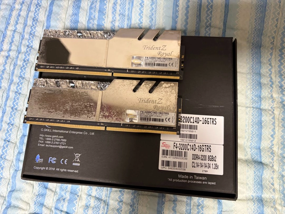 지스킬 ddr4 트라이던트 로얄 실버 14CL 8GBx4 팝니다 이미지