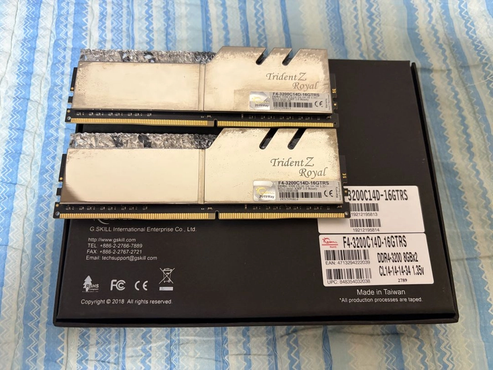 지스킬 ddr4 트라이던트 로얄 실버 14CL 8GBx4 팝니다 이미지