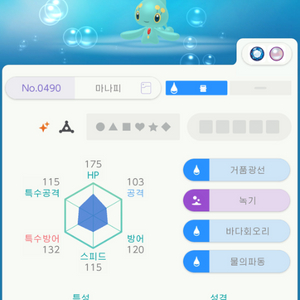 포켓몬 이로치 마나피 닌텐도 스위치 이미지