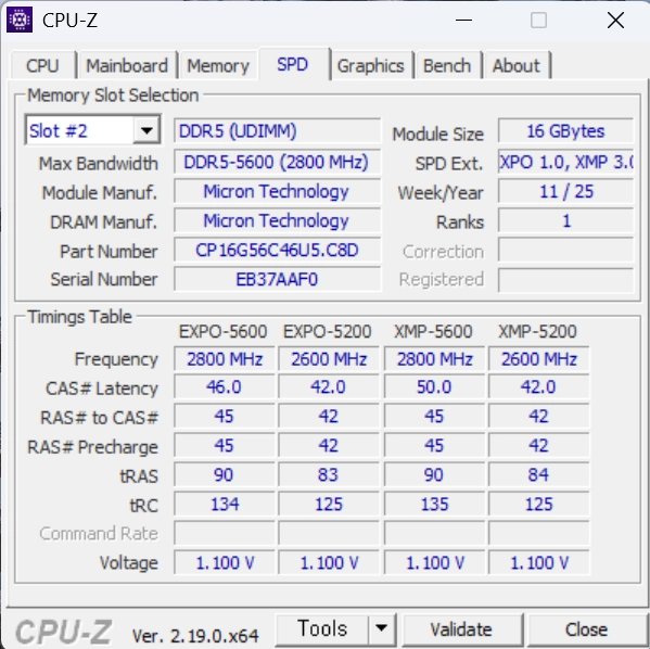 크루셜 Crucial DDR5-5600 Pro 32GB (16GB x 2) 이미지