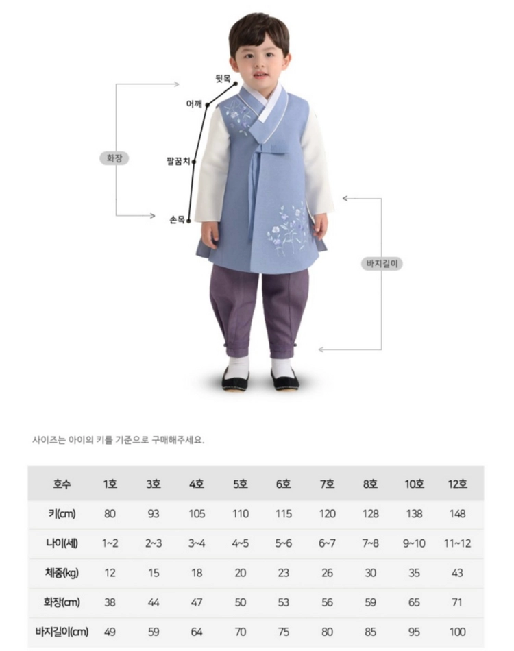 쌍둥이 남아 아동 한복 (7호) 이미지