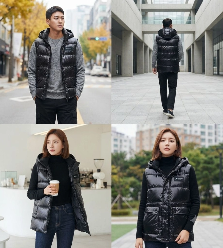 빈폴 경량오리패딩 조끼 공용 90 이미지