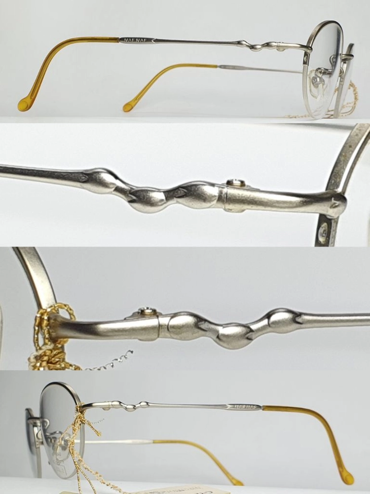 나프나프 NAF NAF NF-6840 반무테 안경테 49mm 오벌형 긱시크 일본 빈티지 데드스톡 클래식 아메카지 이미지