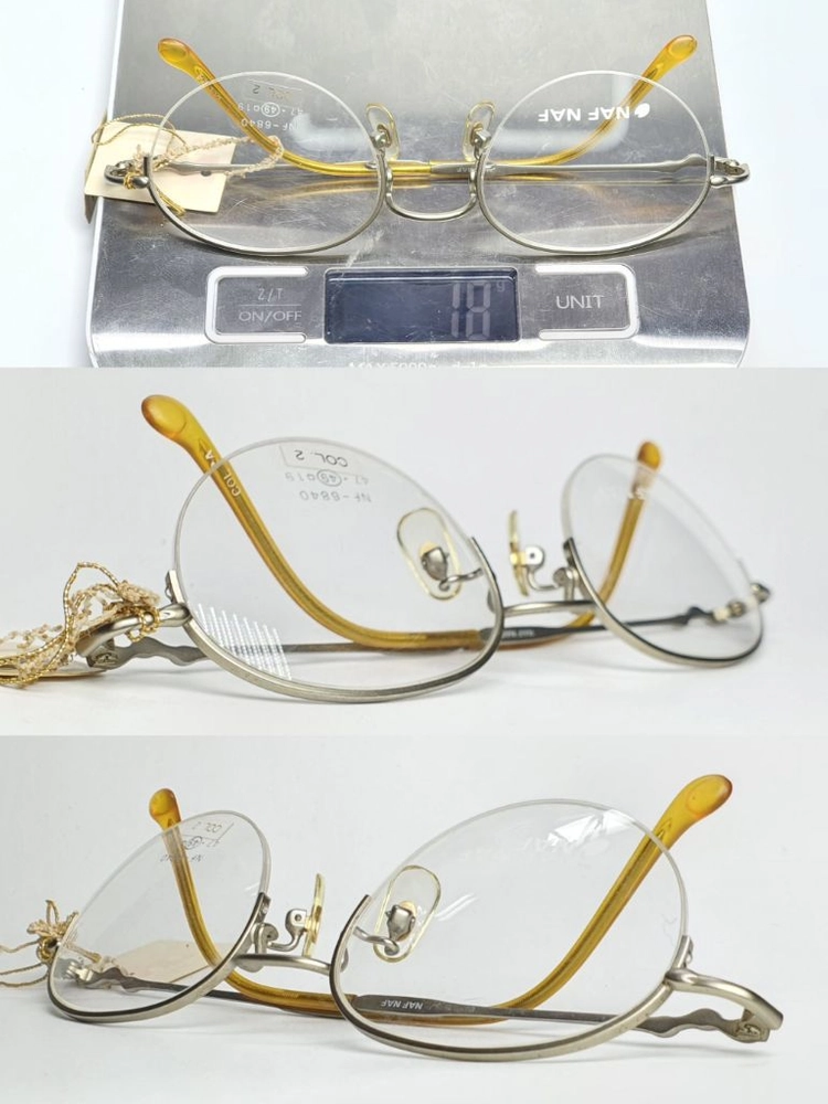 나프나프 NAF NAF NF-6840 반무테 안경테 49mm 오벌형 긱시크 일본 빈티지 데드스톡 클래식 아메카지 이미지