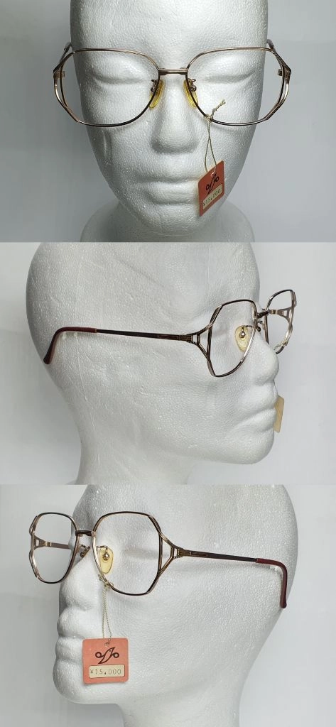 MARIE No.905 안경테 50mm 티타늄 여성용 로즈골드 일본 빈티지 데드스톡 아메카지 Y2K 레트로 클래식 이미지