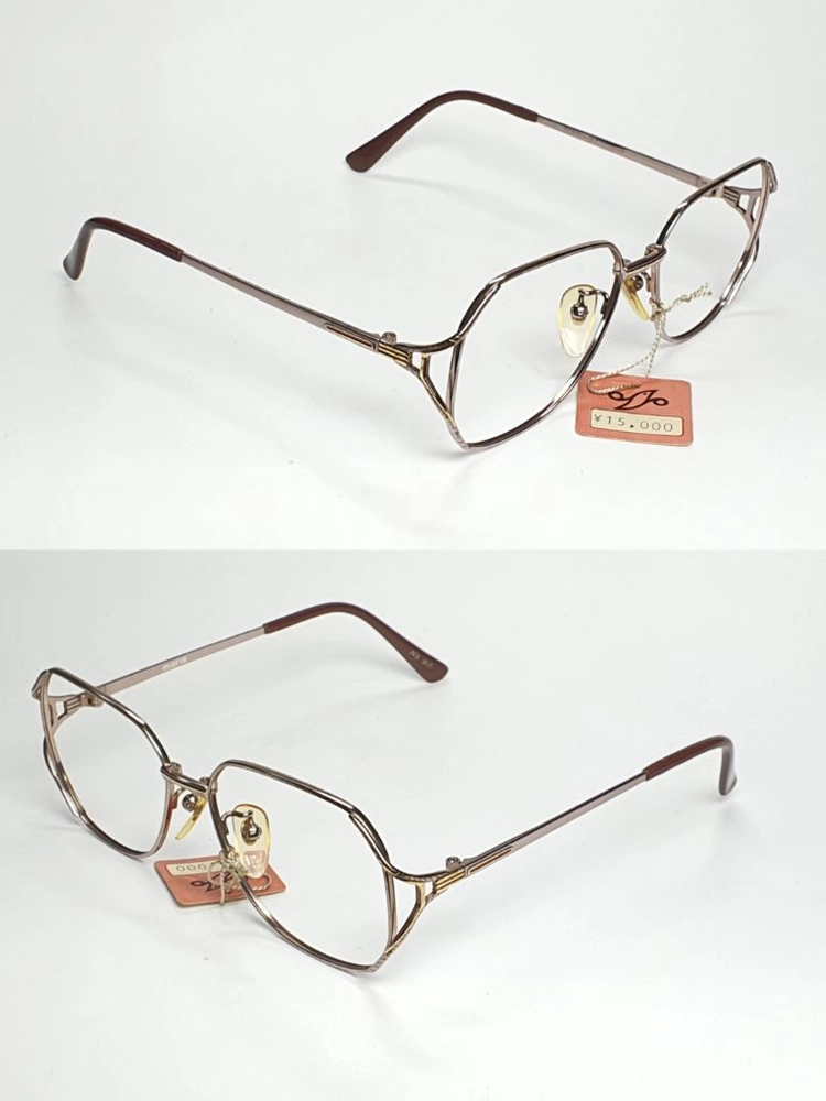 MARIE No.905 안경테 50mm 티타늄 여성용 로즈골드 일본 빈티지 데드스톡 아메카지 Y2K 레트로 클래식 이미지