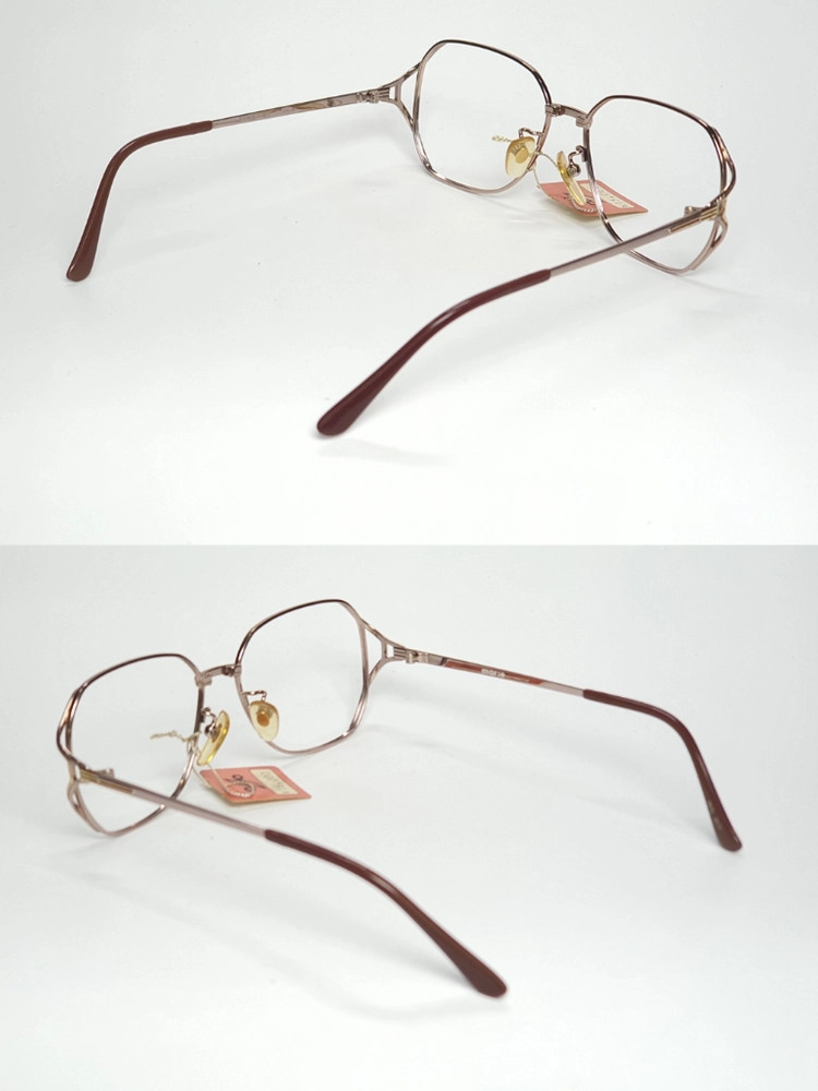 MARIE No.905 안경테 50mm 티타늄 여성용 로즈골드 일본 빈티지 데드스톡 아메카지 Y2K 레트로 클래식 이미지