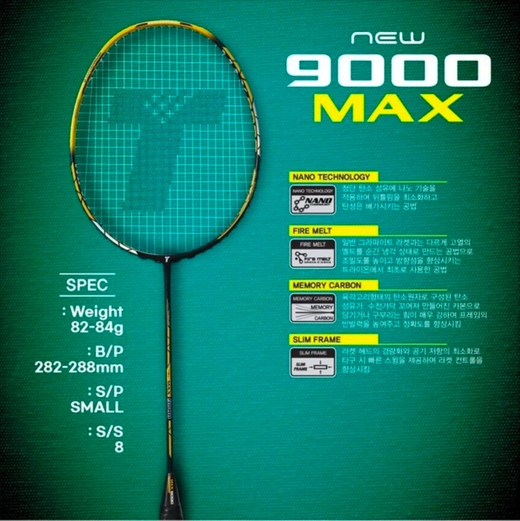 트라이온 임팩트 올라운드형 4U 배드민턴라켓 뉴맥스9000 뉴9000맥스 동호인 선수용 이미지