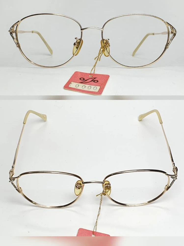 PL-300 안경테 50mm 여성용 보석 장식 일본 빈티지 데드스톡 레트로 Y2K 아메카지 클래식 패션 아이웨어 이미지