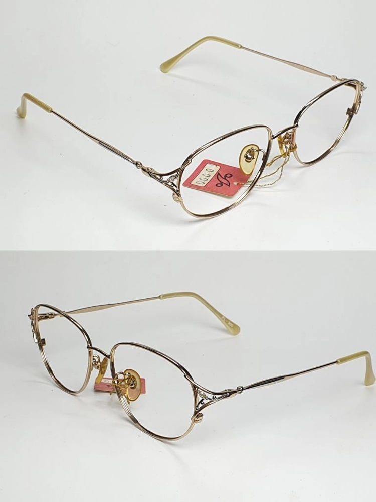PL-300 안경테 50mm 여성용 보석 장식 일본 빈티지 데드스톡 레트로 Y2K 아메카지 클래식 패션 아이웨어 이미지