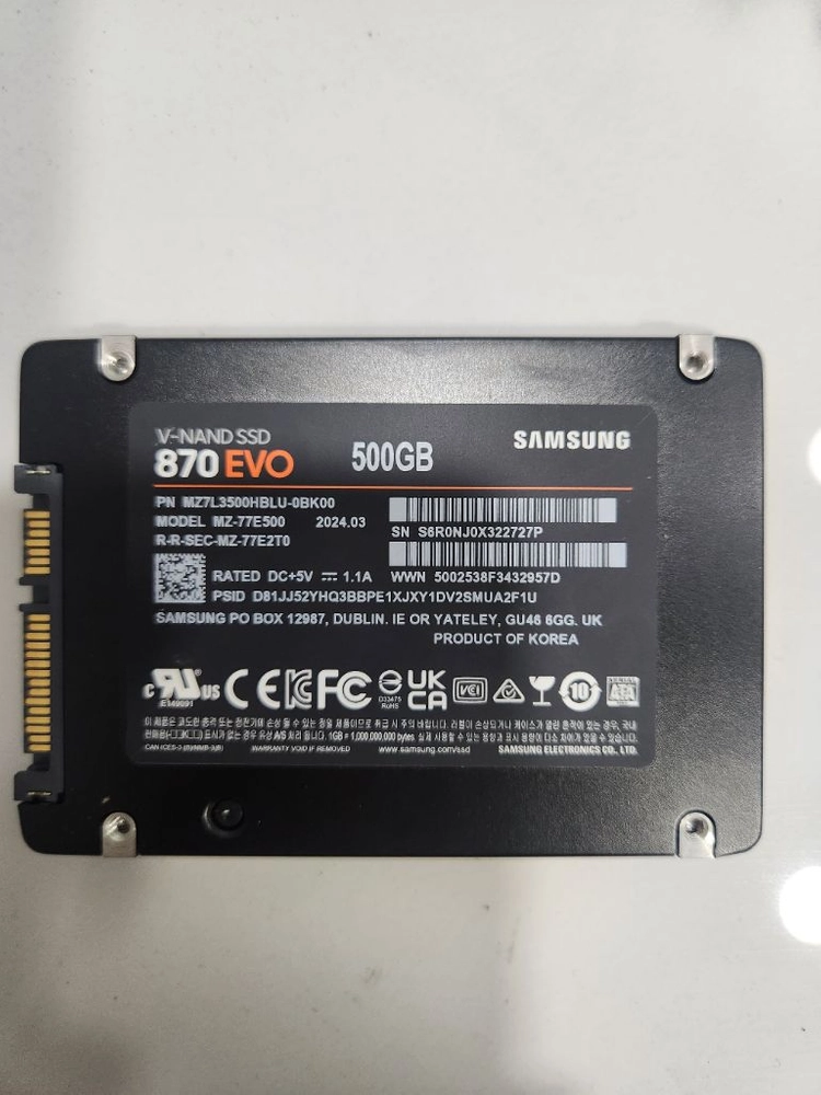 삼성 870evo 500gb ssd 이미지