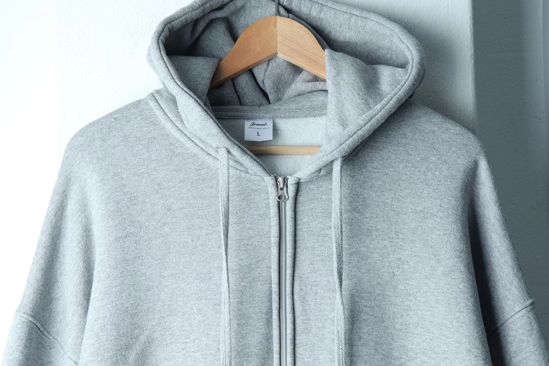 (L-XL) 제멋 후드집업 투웨이 무지 그레이 기모 이미지