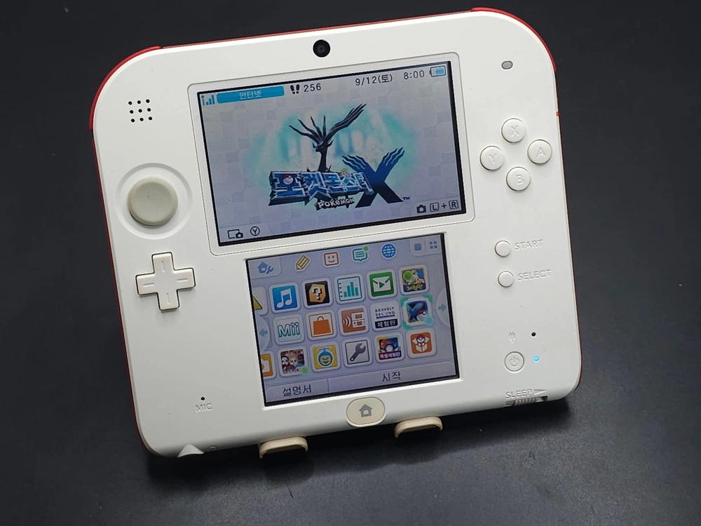 2DS 화이트 레드 포켓몬X 에디션 식빵다수 닌텐도 이미지