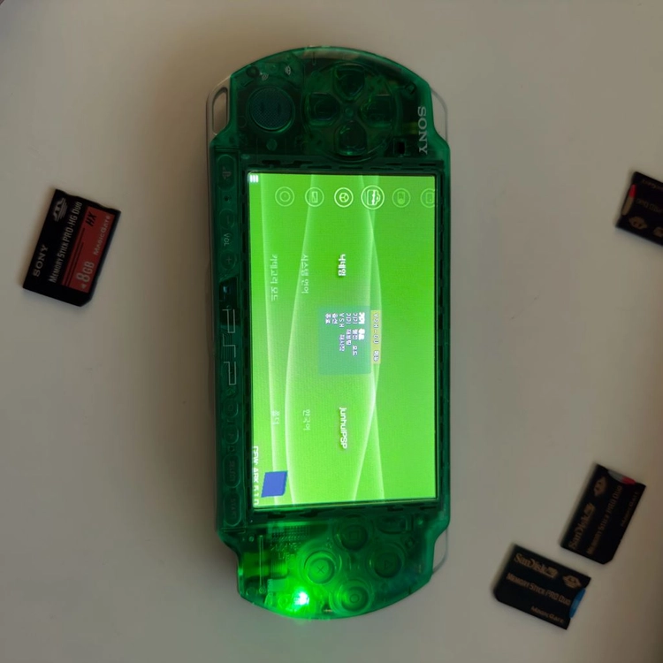 튜닝 PSP3000 IPS C타입 128GB 클리어 그린 이미지