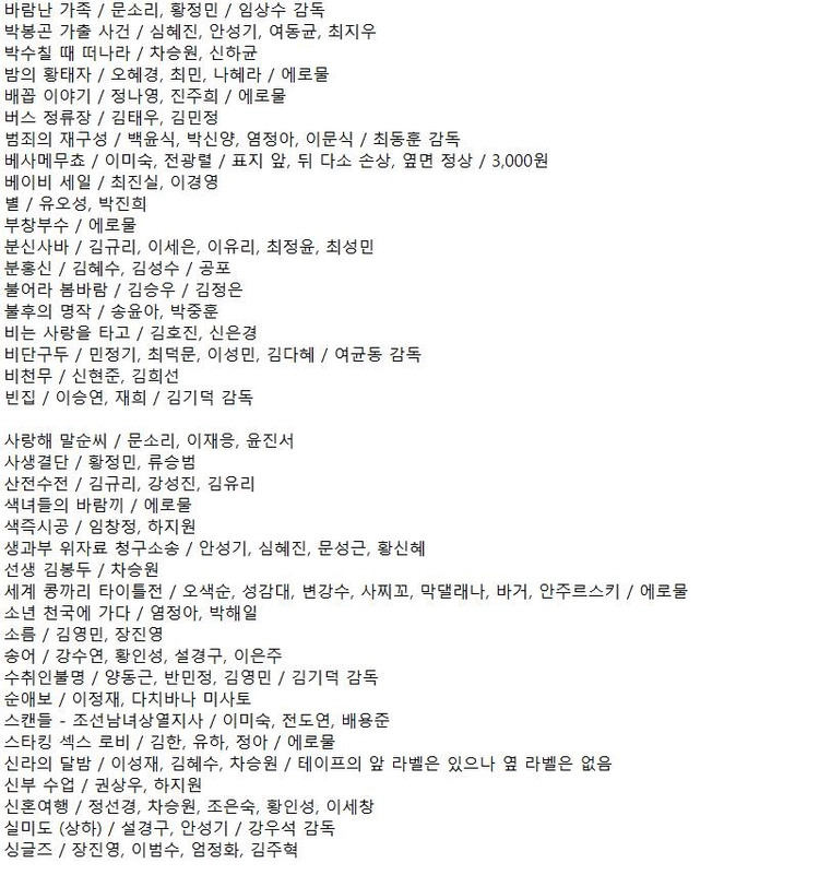 비디오테이프 한국영화= 곰팡이 없고 재생 확인 이미지