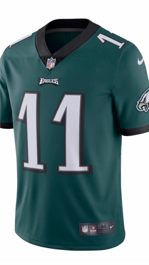 (미착용신품) 나이키 NFL 필라델피아 이글스 카슨 웬츠 미드나이트 그린 베이퍼 언터쳐블리미티드유니폼져지사이즈3XL 이미지