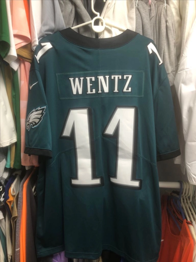 (미착용신품) 나이키 NFL 필라델피아 이글스 카슨 웬츠 미드나이트 그린 베이퍼 언터쳐블리미티드유니폼져지사이즈3XL 이미지