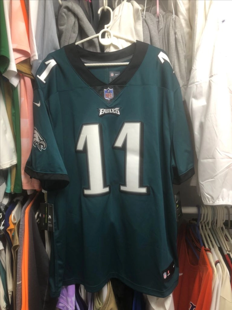 (미착용신품) 나이키 NFL 필라델피아 이글스 카슨 웬츠 미드나이트 그린 베이퍼 언터쳐블리미티드유니폼져지사이즈3XL 이미지