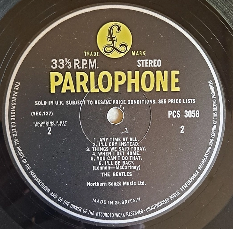 비틀즈 A hard days night stereo lp 이미지