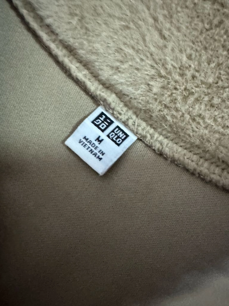 여성 유니클로 부드러운 페이크 미니멀 퍼 버튼 자켓 M 이미지