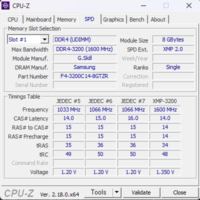 램32GB G.SKILL Trident Z RGB DDR4-3200 CL14 (파트넘버: F4-3200C14-8GB 이미지