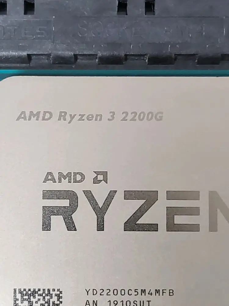 AMD 라이젠 3 2200G CPU A320M 메인보드 정상 테스트 확인함 이미지
