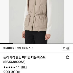 빈폴 레이디스 여성 구스다운 패딩 조끼 팝니다 이미지