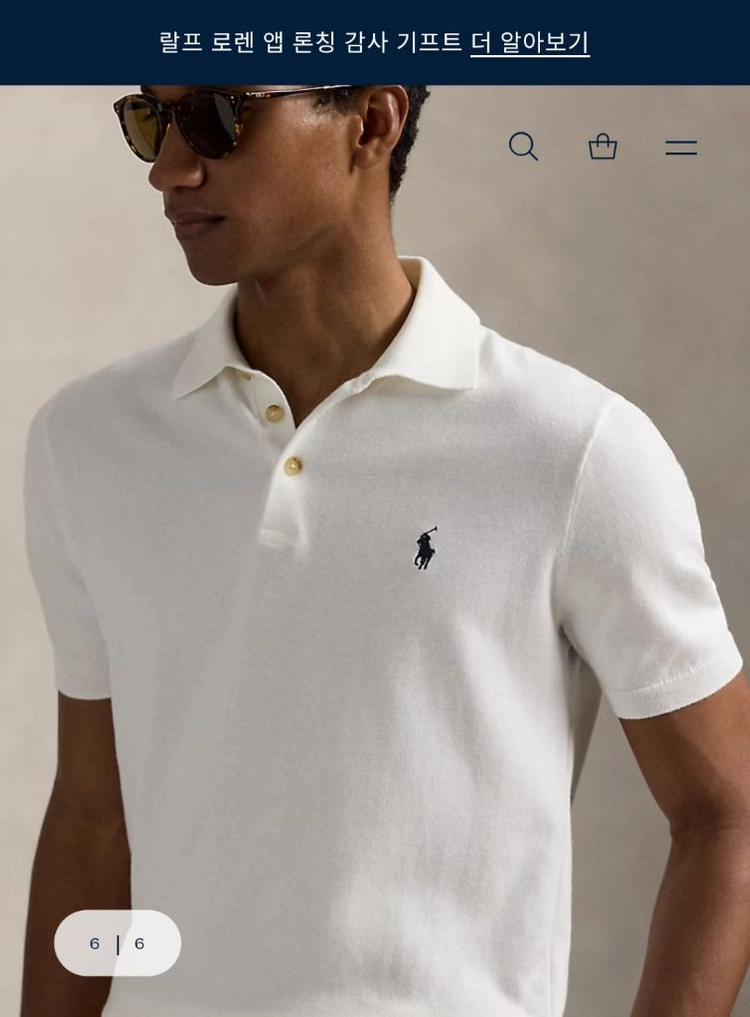 폴로 랄프로렌 반팔 카라티 피마코튼 티셔츠 L XL 새제품 이미지