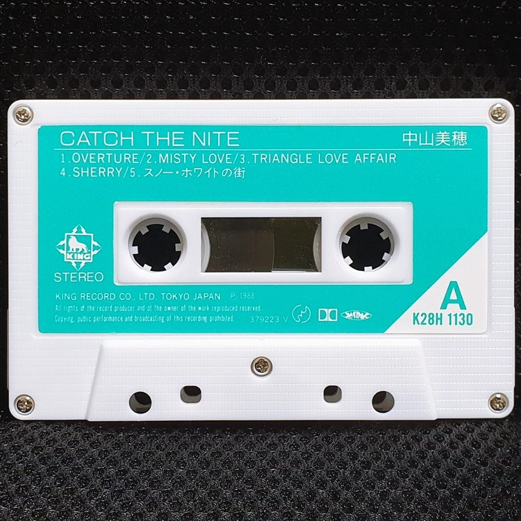 나카야마 미호 CATCH THE NITE 카세트 테이프 이미지