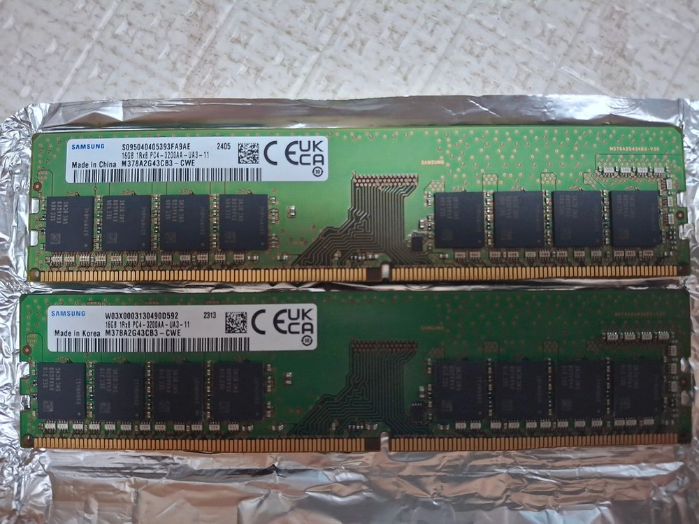 삼성 DDR4 3200 16GB 메모리 2개 세트(32g) 이미지