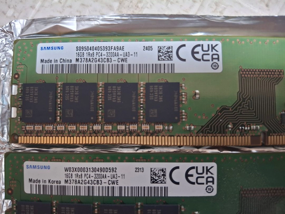 삼성 DDR4 3200 16GB 메모리 2개 세트(32g) 이미지