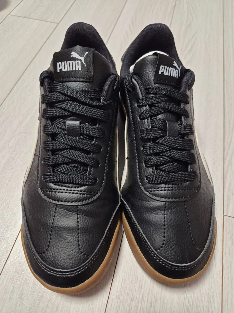 푸마 스니커즈 튜리노 2 블랙 화이트(Puma Turino 2 Black White) 운동화 사이즈235시진 처럼 이미지