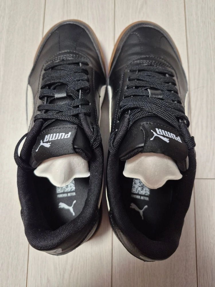 푸마 스니커즈 튜리노 2 블랙 화이트(Puma Turino 2 Black White) 운동화 사이즈235시진 처럼 이미지