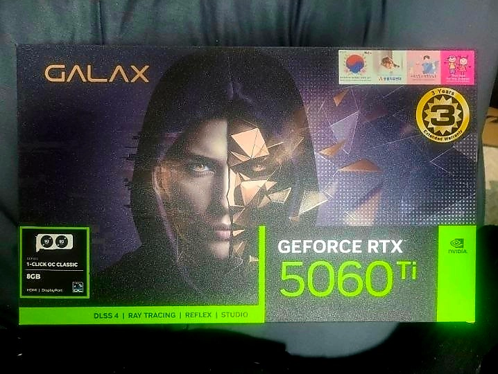 갤럭시 RTX 5060 Ti 8GB 그래픽카드미개봉 새제품 - 안심되는 중고거래