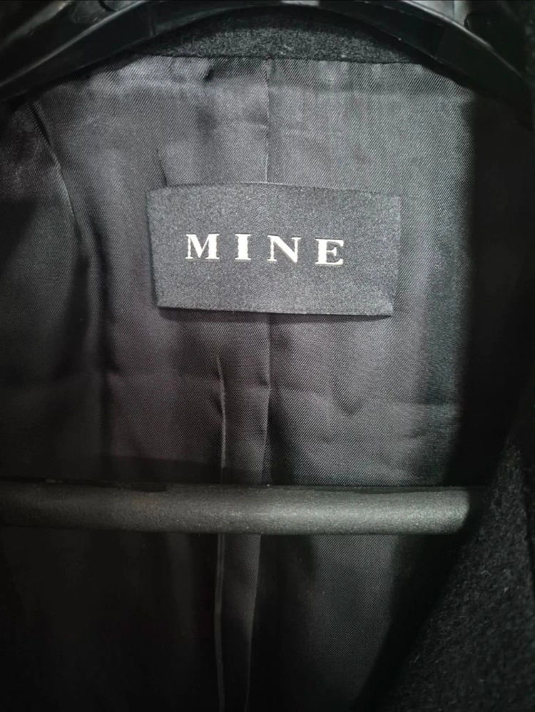 MINE 마인 캐시미어 블랙 코트 이미지