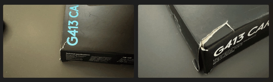 로지텍 G413 CARBON 기계식 유선 게이밍 키보드 이미지