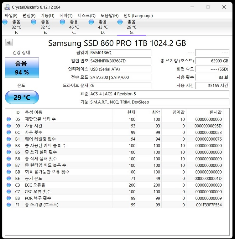 삼성 860 pro 1tb 이미지