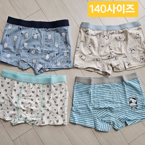 140사이즈 A급 무형광 순면 남아 팬티4p세트(새상품) 이미지