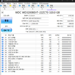 WD3200BEVT 320GB 2.5인치 SATA HDD 판매합니다. 이미지