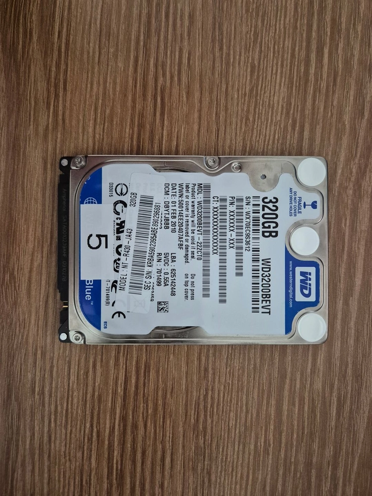 WD3200BEVT 320GB 2.5인치 SATA HDD 판매합니다. 이미지
