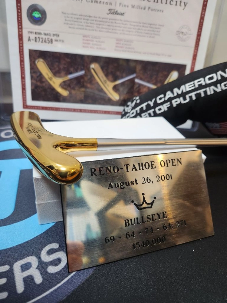 (정품)스카티 카메론 1999 RENO-TAHOE OPEN WINNER 24K 골드 도금 불스아이(Bullseye) 이미지