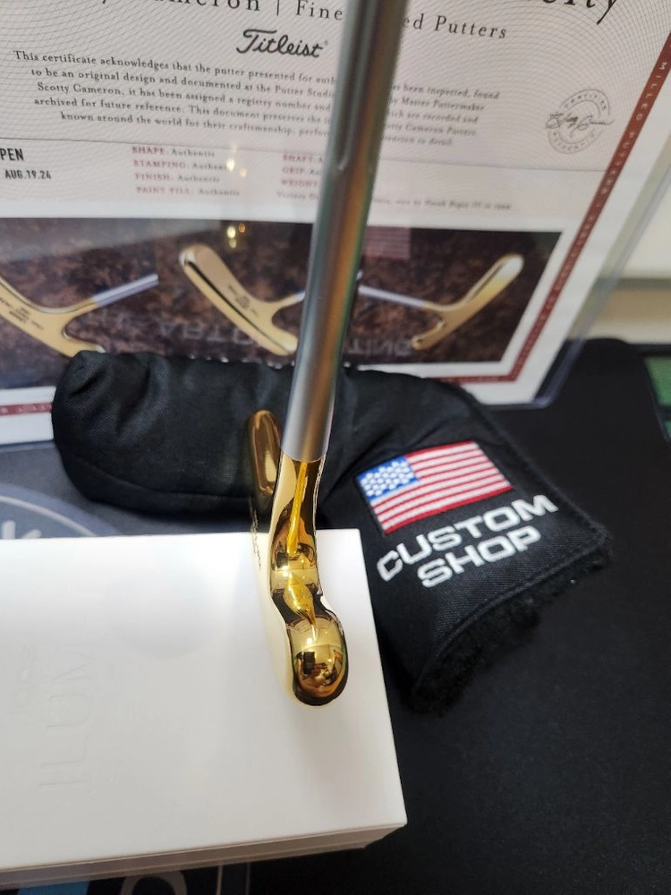 (정품)스카티 카메론 1999 RENO-TAHOE OPEN WINNER 24K 골드 도금 불스아이(Bullseye) 이미지
