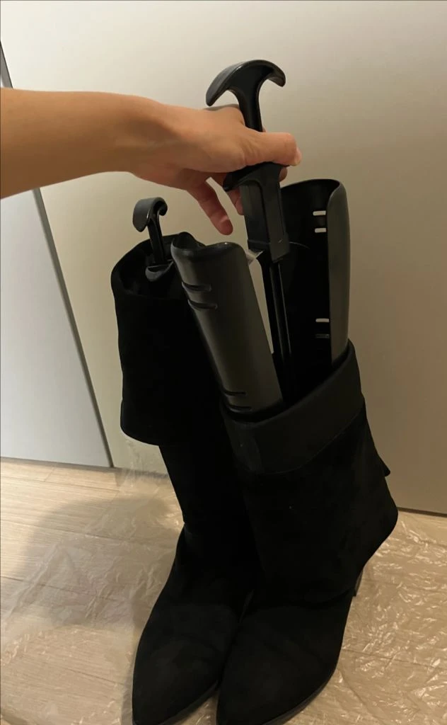 안나 바이구에라 스웨이드 싸이하이부츠 블랙(39) 이미지