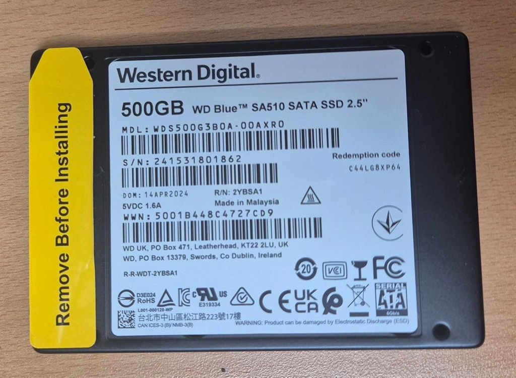 wd ssd 500g 이미지