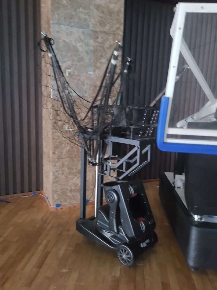 농구코트 경기용) 오성 농구대 2대 , 볼배급기 이미지