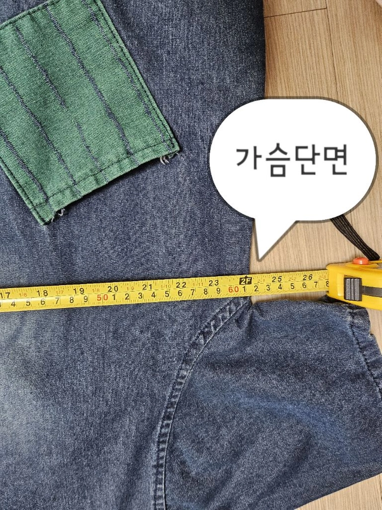 청데님 라운드넥 반팔티 배기 바지청 투피스 청바지 청티 상하세트 이미지