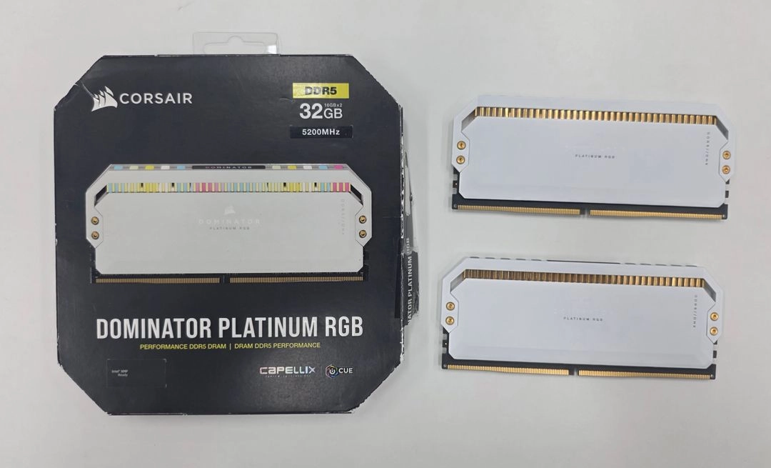 커세어 도미네이터 메모리 DDR5 32GB 화이트 (5200Mhz) - 안심되는 중고거래